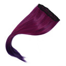 Clip In Straight Blue Purple Hair Extension Synthetic Fiber Hairpiece Punk