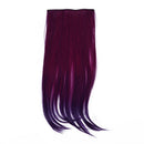 Clip In Straight Blue Purple Hair Extension Synthetic Fiber Hairpiece Punk