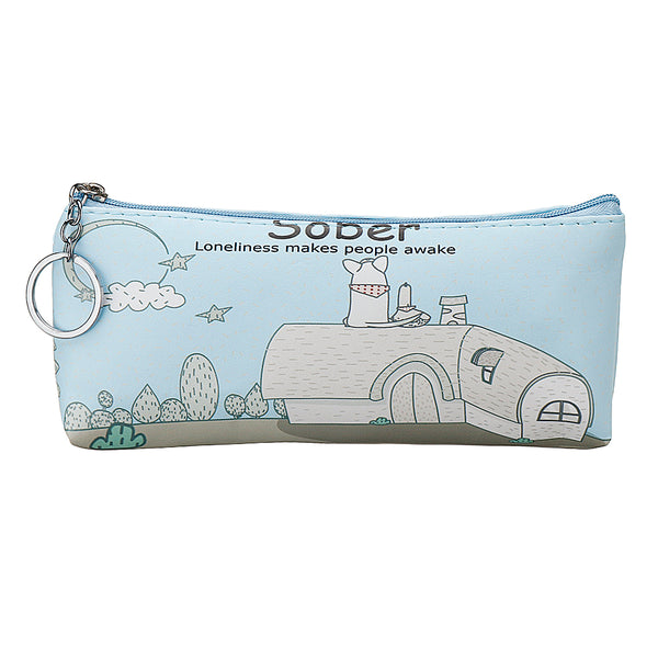 Dog Paradise Pencil Bag PU Storage Box Cartoon Cute Pen Case Big Capacity Office School Supplies Stationery Gift for Students Kids