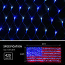 2m*1m 420 LED Flag Net Lamp American String Light For Festival Holiday Indoor Outdoor Decoration AC110V