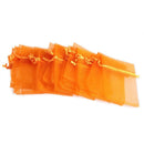 24pcs Gauze Jewelry Wedding Candy Favor Gift Bag Pouch Orange 9x12cm D2P9
