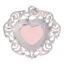 Heart Rose Quartz Pendant Bead Charm for Necklace Fashion G3O1