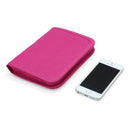 Women Multifunctional Canvas Clutch Bag Wallet Card Passport Holder Rose Re