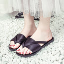 Female Women Summer Fashion Cooler One Word Drag Sand Beach Slipper Non-slip Rubber Solid color