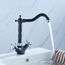Brass Kitchen Sink Faucet Bathroom Basin Hot & Cold Water Mixer Tap Double Handle