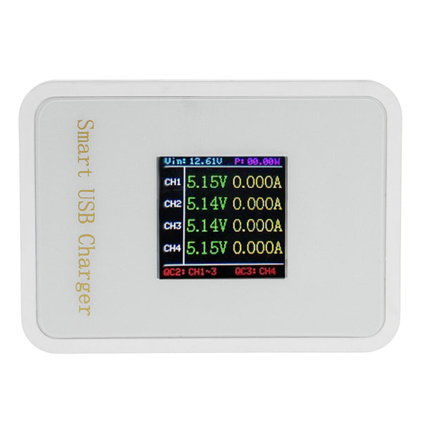 Winners 45W 8A Smart USB 4 Charger LCD Real Time Display Auto Protection Fast Charge QC3.0
