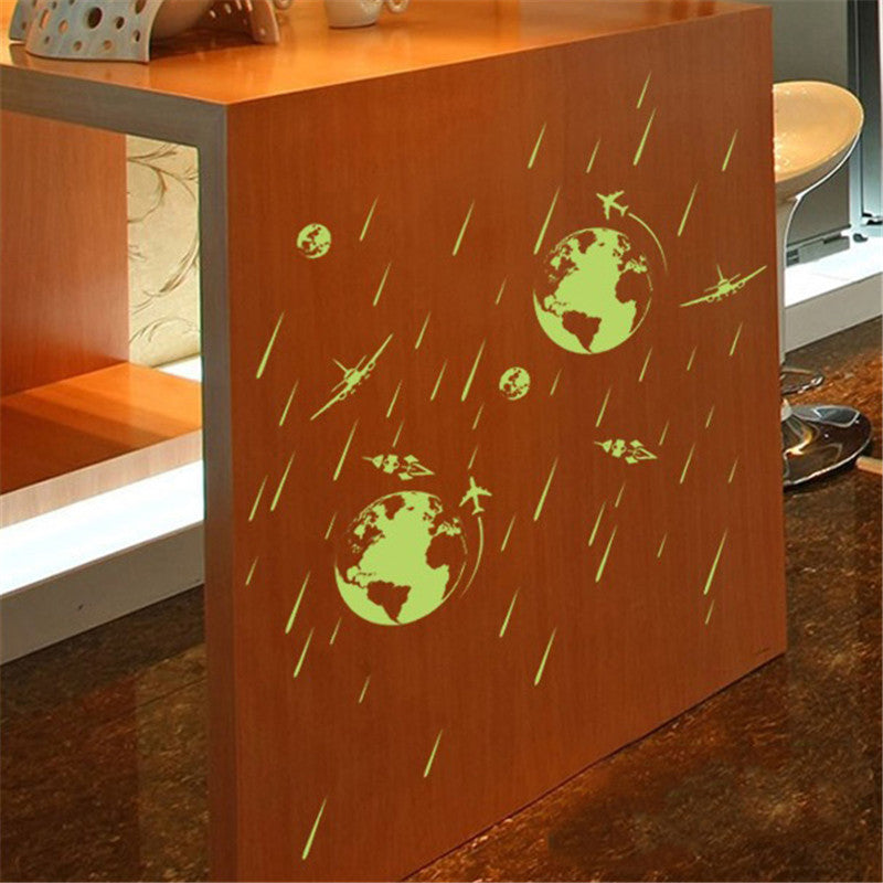 Cartoon Universe Meteor Shower Luminous DIY PVC Wall Sticker Kids Room Home Decor Art Mural Decal