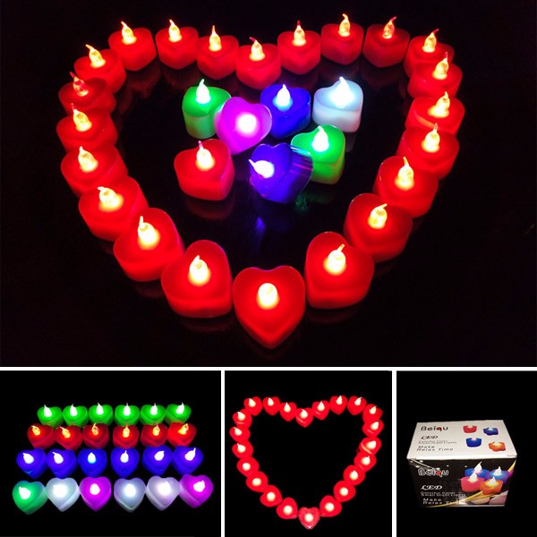 1PCS Battery Powered Led Light Candle Flameless Colorful Electronic Candle Party Wedding Decor