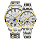 LONGBO 5013 Fashion Calendar Quartz Watches Full Steel Couple Wrist Watch