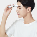 WllSkins LCD Display Color Light Eyes Massager Wand USB Eye Beauty Massage Stick Heated Black Gallstone Magnetic Vibration Eye Care for Anti-Aging Wrinkle Relieving Dark Circles Fatigue Puffiness