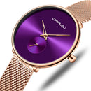 CRRJU 2165 Fashion Full Steel Strap Casual Simple Dial Luxury Women Quartz Watch