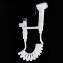 ABS Portable Bidet Sprayer Set Handheld Three Outlet Water Separator Retractable w/ 1.5m Spring 1/2" Hose Adapter Free Mounting Bracket Switch Toilet Cleaning Tool