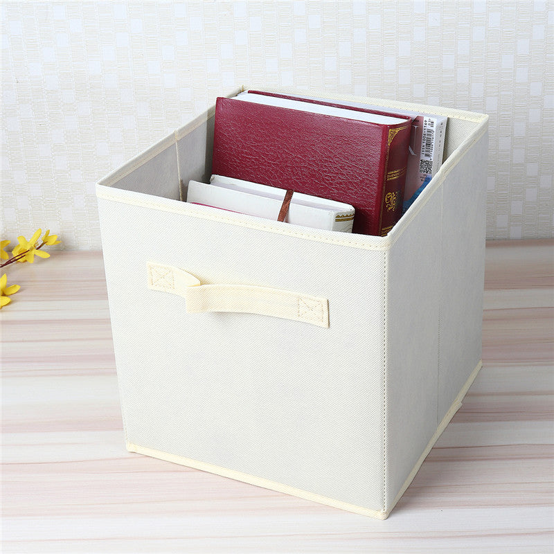 Foldable Fabric Storage Bin Collapsible Cube Box Home Office Clothes Organizer Desktop Organizer