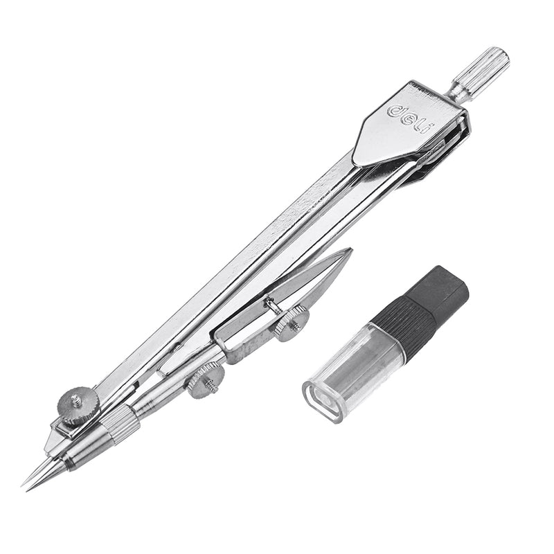 Deli 8601 Steel Drawing Compass Math Geometry Tools For School Student