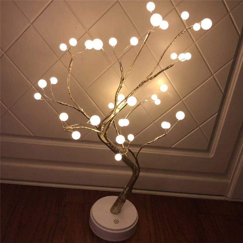 USB 36LED Pearl Tree Light Touch Control Lamp Night Light Christmas String Light