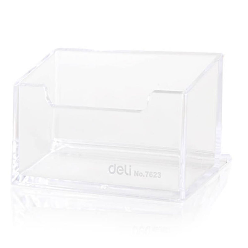 Deli 7623 Business Card Case Transparent Card Box For Office