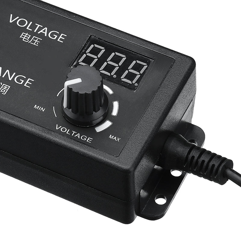Excellway 4-24V 2.5A 60W AC/DC Adjustable Power Adapter Supply EU Plug Speed Control Volt Display