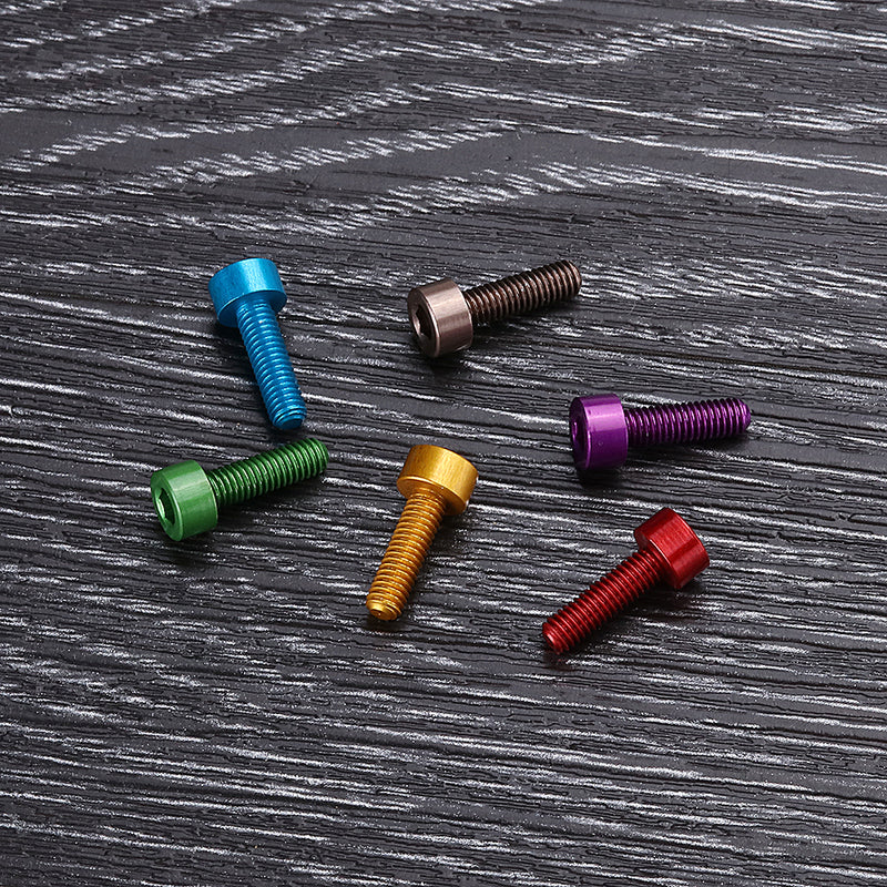 Suleve M3AH12 10Pcs M310mm Hex Socket Screw M3 Cap Head Bolt 7075 Aluminum Alloy Multicolor