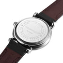 REBIRTH RE032 Gold Case Male Wristwatch Leather Band Quartz Movement Watch