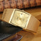 WWOOR 8831 Square Dial Luminous Display Men Wrist Watch Mesh Steel Calendar Quartz Watch