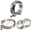 3.5 Inch V-Band Clamp with Flanges Turbo Exhaust Intercooler Down Pipe Stainless 89mm