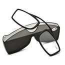 KCASA New Nose Clip Reading Glasses TR90 Mini Portable Presbyopic Glasses With Case