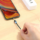 RAXFLY Type C LED Magnetic Braided Charging Phone Cable 1m For Oneplus5t Xiaomi 6 Mi A1 Huawei Mate 10 Pro S9+