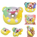 Areedy Galaxy Donuts Bear Eating Watermelon Squishy 13CM Licensed Slow Rising With Packaging