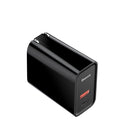Baseus BS-CH905 30W 5A QC3.0 PD3.0 Dual Output Foldable Type-C Speedy PPS Quick Charge USB Universal Charger for Samsung S10+ HUAWEI P30Pro Xiaomi Redmi