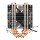 12V RGB 4-Wire Single Fan 4 Heatpipe Dual Tower Cooler Heat Sink Ultra-quiet Cooling Fan For Intel LAG 1155 1156 775 For AMD Socket AM3/AM2