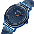BIDEN 0208 Mesh Steel Band Men Wrist Watch Casual Style Quartz Watches