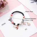 Bohemia Sweet Glass Beaded Bracelet Charm Bangles Deer Flower Diamond Pendant Hand Chain for Women