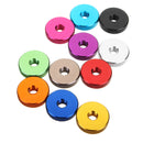 Suleve M6AN2 10Pcs M6 Knurled Thumb Nut w/ Collar Screw Spacer Washer Aluminum Alloy Multicolor
