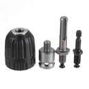 Drillpro 0.8-10mm 3/8-24UNF Keyless Drill Chuck Converter Set Keyless Chuck Adapter with Shank