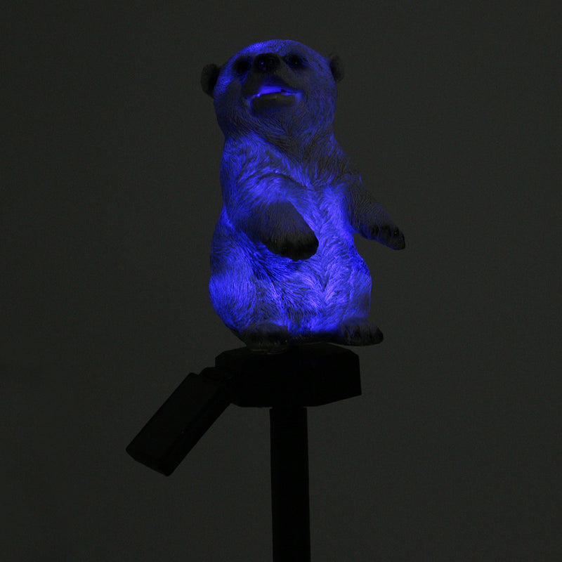 LED Solar Light Polar Bear Garden Light Lawn Light Outdoor Waterproof  Lamp RGB