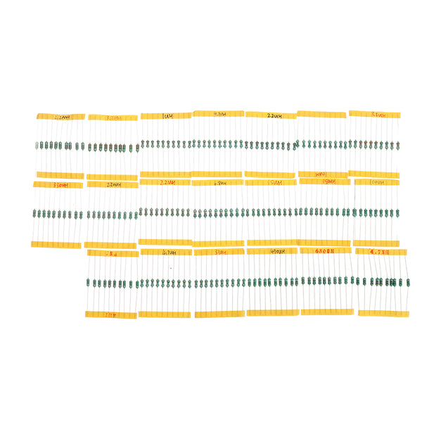 200pcs 20 Value 0.5W Assorted Color Wheel Inductor Kit 10% Tolerance Set
