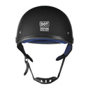 Motorcycle German Style Half Face Helmet Scooter Bike Matt Black M/L/XL DOT
