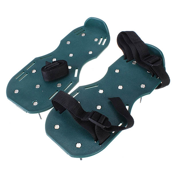 Gardening Grass Lawn Plastic Aerating Shoes Greensward Spikes Loosening Equipment