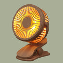 USB Charging Mini Electric Clip Table Fan 720 Degree Rotating 3 Gear Speeds Silent Cooling Fan with LED Night Light