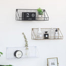 Iron Wall Shelf Mounted Storage Rack Organization Bedroom Kitchen Home Kid Room DIY Decoration Holder