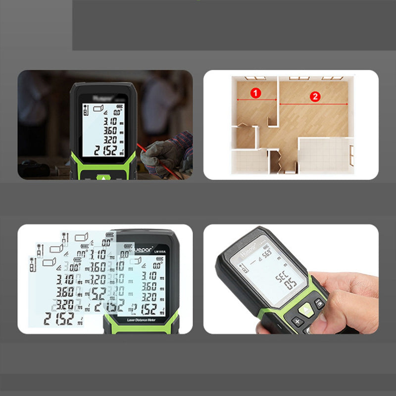 50M / 100M / 150m Laser Rangefinder High Precision Infrared Measuring Instrument Room Measuring Instrument Laser Ruler Intelligent Electronic Ruler Laser Distance Meter