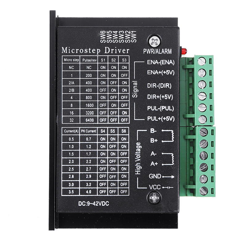 TB6600 Upgraded Stepper Motor Driver Controller for 4A 9~40V TTL 32 Micro-Step 2 or 4 Phase of 42/57 Stepper Motor 3D Printer CNC Part