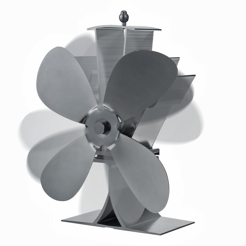 4 Blades Aluminum Fireplace Fan 1100rpm Quiet Heat Powered Stove Fan Wood Burning Eco-Friendly Efficient Heat Distribution