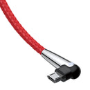 Baseus Double-insertion Reversible Micro USB 90 Degree Angle LED Light Fast Charging Data Cable 2M