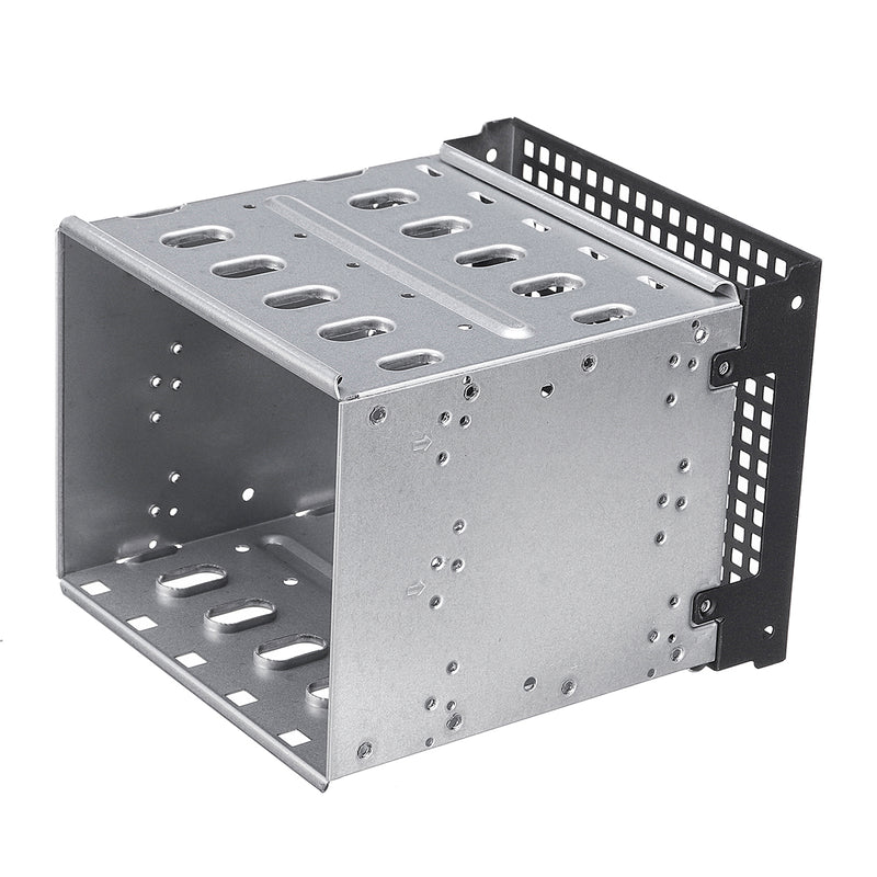 5.25" to 5x 3.5" SATA SAS HDD Cage Rack Hard Drive Tray Caddy Converter with Fan Space