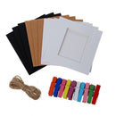 Chic 10 Pcs Paper Photo Film Frame Wall Picture Album DIY Hanging + Rope Ca S4K2