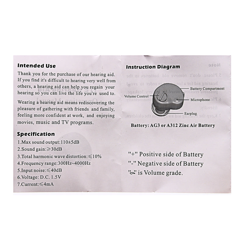 Adjustable Digital Hearing Aids Mini In-Ear Best Sound Voice Amplifier Invisible