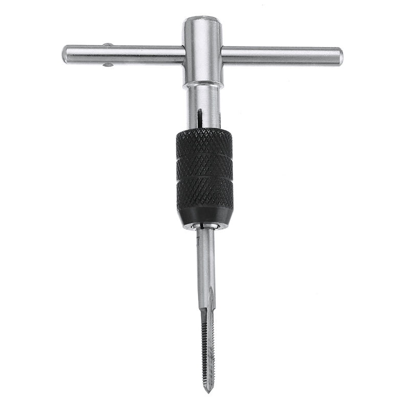 6pcs M3-M8 Tap Drill Set T Handle Ratchet Tap Wrench Machinist Tool With Screw Tap Hand