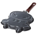 Kitchen Cow Head Design Black Frying Pancakes Pan L1U8