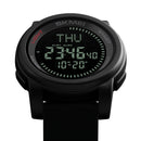 SKMEI 1289 50M Waterproof Fashion Sport Compass  Watch Military Outdoor Digital Men Wristwatch